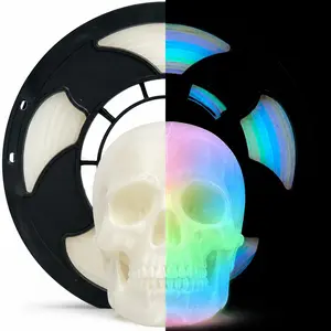 Self-Luminous Gradient Rainbow Pla Filament 1.75mm 250g, High Precision ±0.02mm, Glow-In-Dark Colorful Fluorescence, Universal Fdm Printer, DIY Luminous Toys