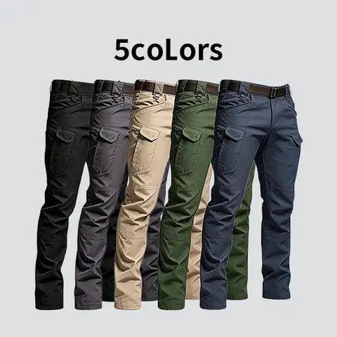 HOMUG Men's Lightweight Cargo Pants – Sturdy and durable, featuring large-capacity zippered pockets and straight-cut hems. Available in multiple colors, they are ideal for spring and autumn wear.