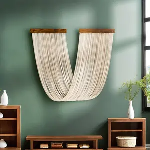 Bohemian Macrame Wall Hanging Tapestry Gradient Yarn Art