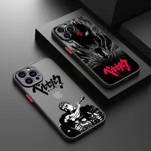 Berserk Anime For Apple iPhone 15 14 13 12 mini 11 XS XR X 8 7 Pro Max Plus TPU Frosted Translucent Phone Case