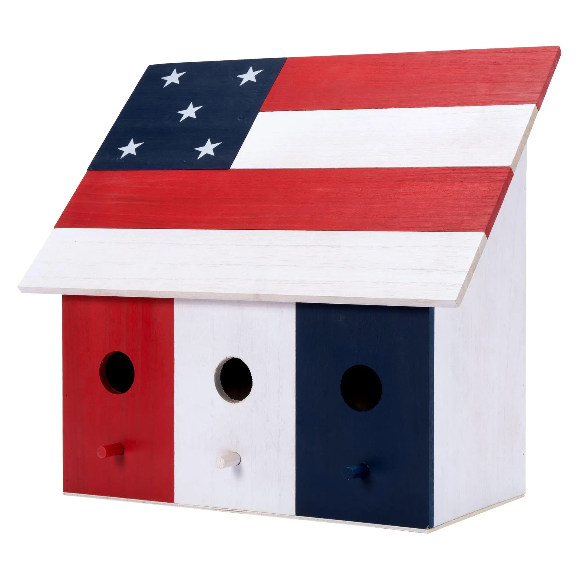 Backyard Expressions 3 Compartment Wooden Birdhouse Backyard Expressions 3 Compartment Wooden Birdhouse