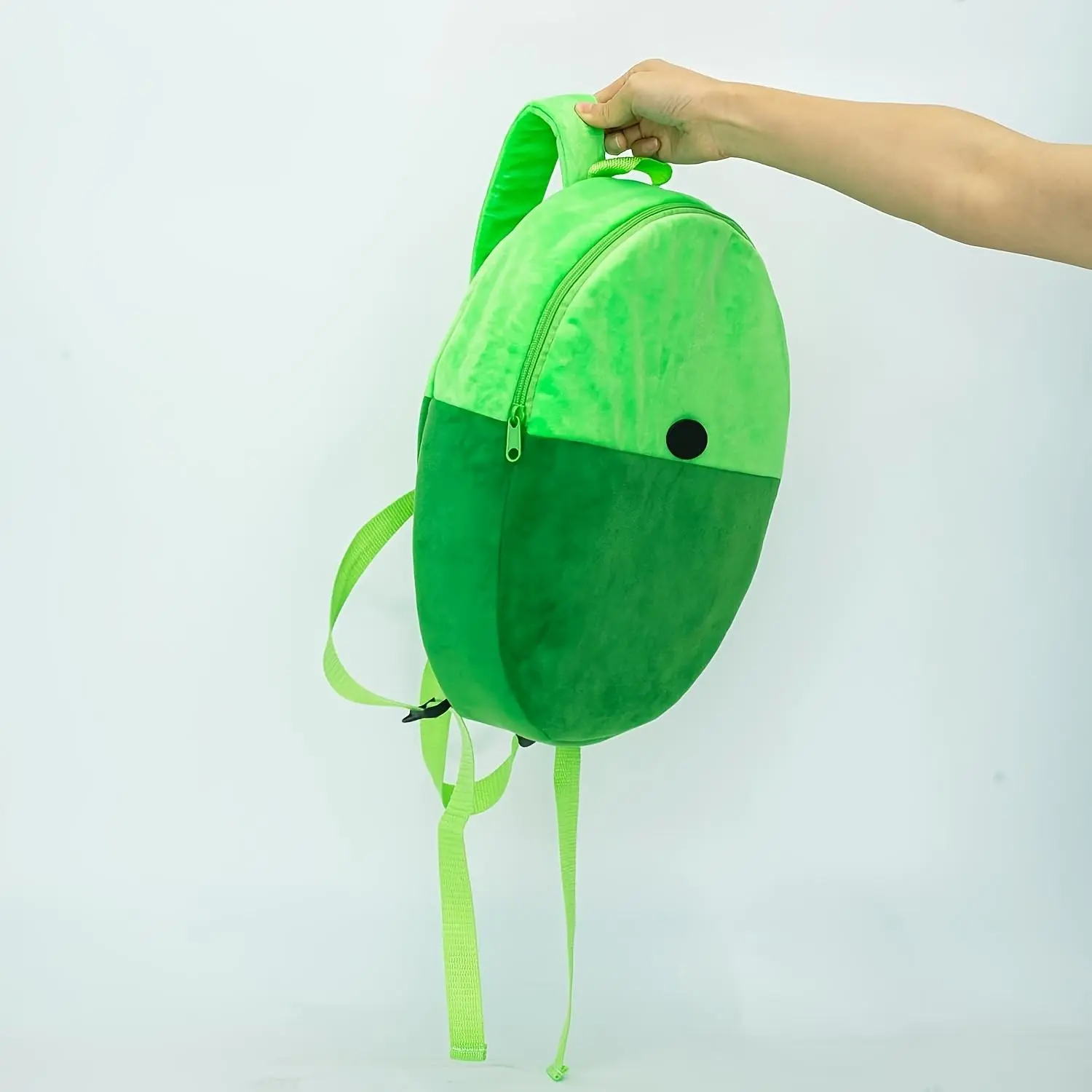 Cute 3D Green Plush Backpack | Cartoon Durable Lightweight Schoolbag for Students | Large Capacity Travel Shoulder Bag | Unique Kawaii Backpack, for Teenager, For Teenager