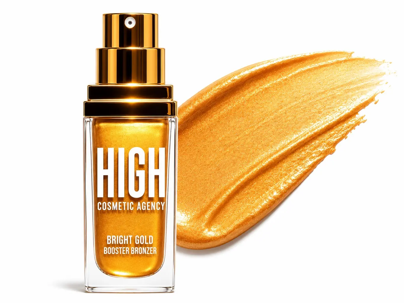 High Cosmetic Agency Bronzer Booster Body Skin Tint – Bright Gold | Lightweight Sunless Body Bronzing Lotion for Face & Body | Buildable Radiant Glow | Streak-Free | Vegan & Cruelty-Free