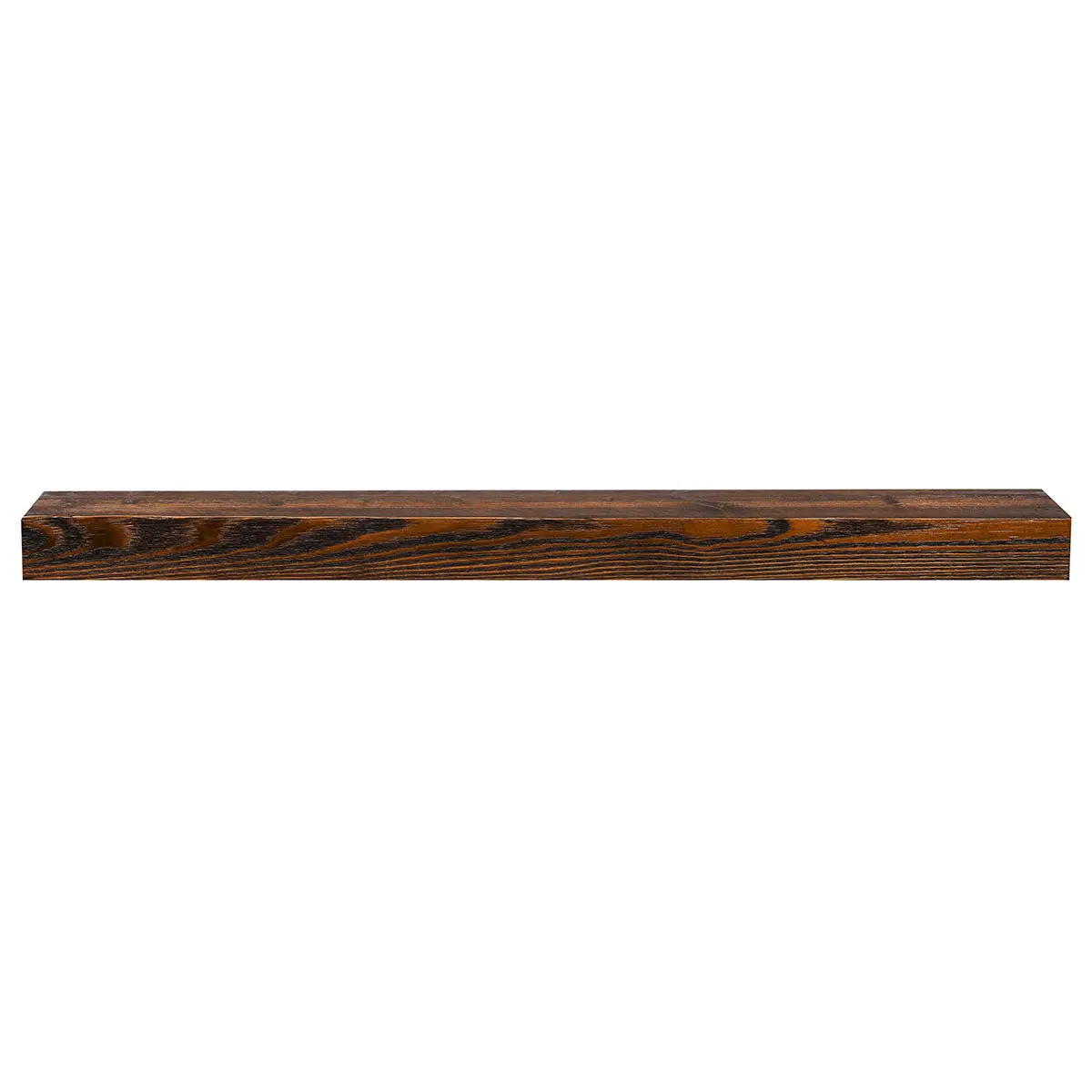 Textured Solid Floating Timber Fireplace Mantel Shelf