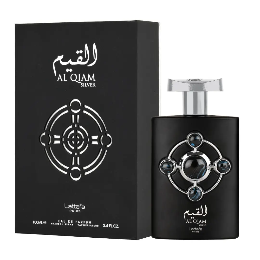 Lattafa Pride Al Qiam Silver EDP - 100mL (3.4 Oz) Grapefruit-Scented Aroma, Long-Lasting Fresh EDP Scents, Daily Wear Men's Perfume