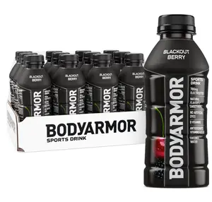 BODYARMOR Sports Drink Sports Beverage, Blackout Berry, Coconut Water Hydration, Natural Flavors With Vitamins, Potassium-Packed Electrolytes, Perfect For Athletes, 16 Fl Oz (Pack of 12)