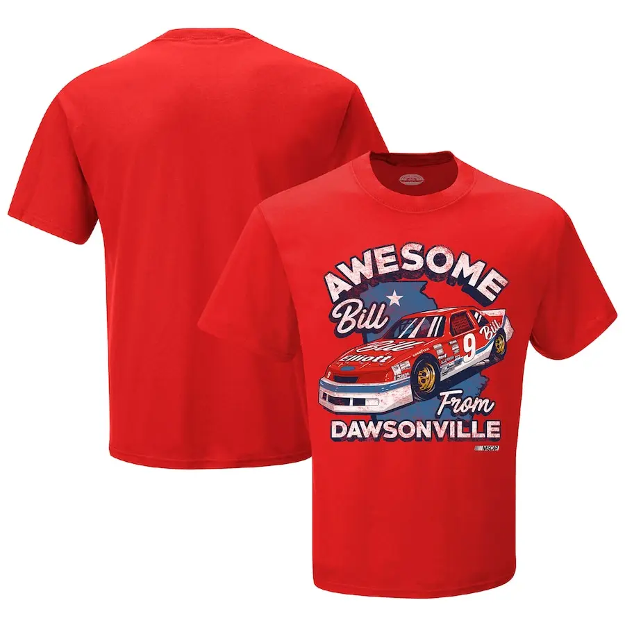 Men's Bill Elliott Checkered Flag Sports Red Awesome Bill From Dawsonville T-Shirt, Vintage Unisex Racing Shirt, Sports Clothing