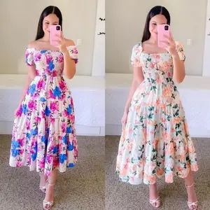 Women’s Clothing – Spring/Summer New Arrival: Butterfly Dress with Artistic French-Style Fresh Print, Loose and Breathable