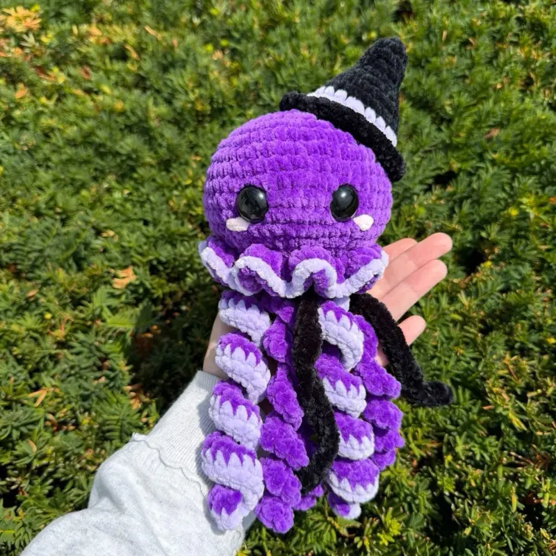 Hand-crocheted witch jellyfish