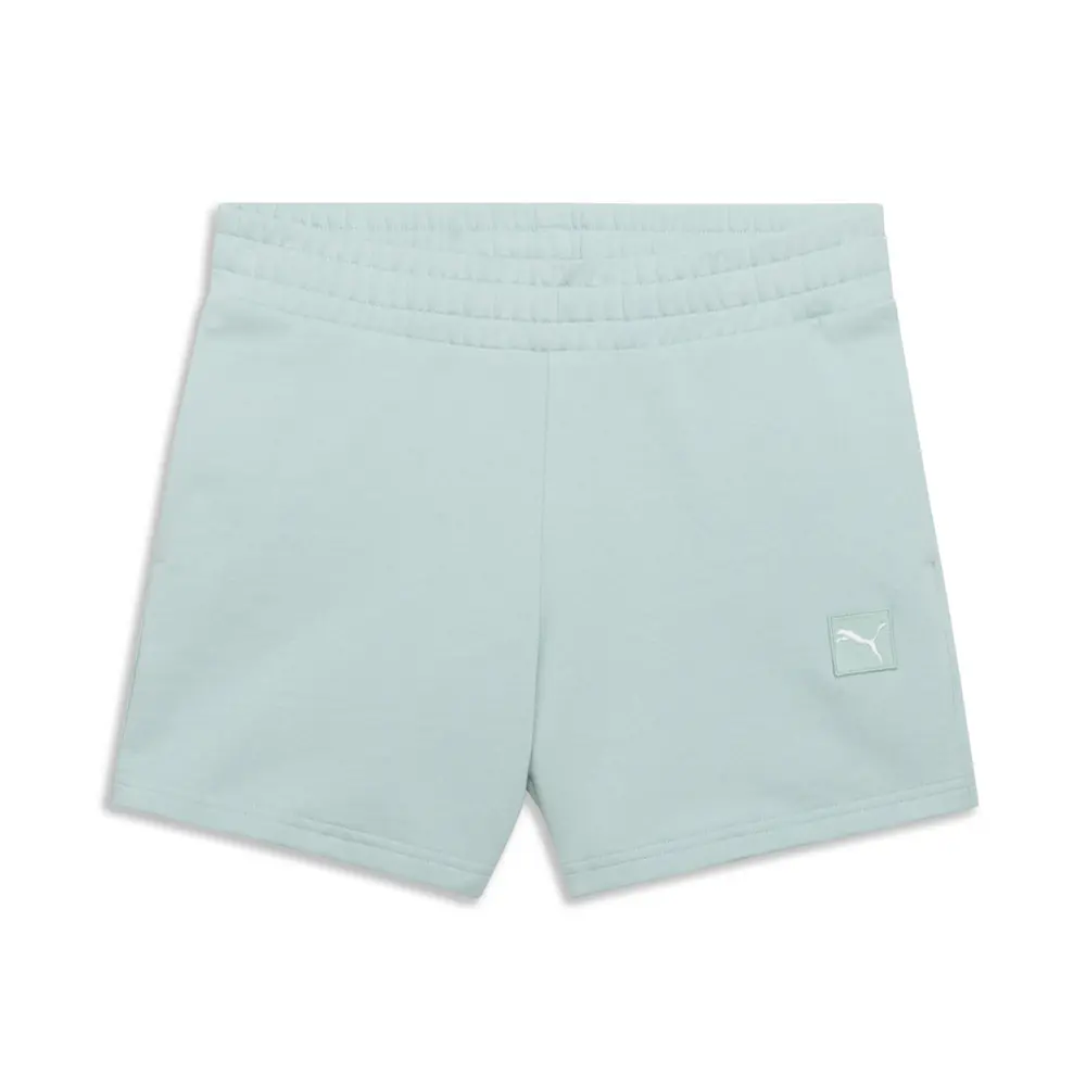 PUMA Womens Essential Elevated Mid-Rise 5 Inch Shorts Casual Bottoms Casual - Green