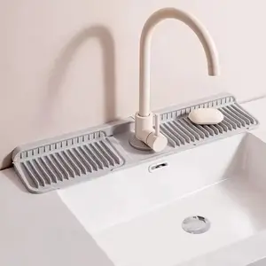 Kitchen Sink Splash Guard 24"x5.8", Silicone Sink Mat for Countertop, Bathroom & Farmhouse Sink Protector, Water Absorbent Splash Guard, Anti-Slip Sink Pad Household Items long faucet outdoorfun