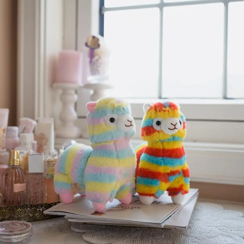 Multicolor Rainbow Alpaca Plush Toy - 20-50cm,28cm,35cm, High Quality PP Cotton, Vicugna Pacos Alpacasso Llama Stuffed Toy, Animals & Nature Themed Gift for Kids