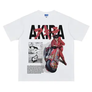 Akira "Ready to Ride" Vintage Oversized Tee Anime T-shirt 100% Cotton Original Design Men's Top Streetwear Casual Menswear Tshirt