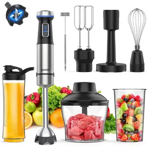 Ganiza Immersion Blender 8 in 1 Hand Blender Max 1000W Heavy Duty Motor, 16 Speed Mode Handheld Blenders Immersion Stainless Steel Sitck Blender Includes 8 Total Pieces
