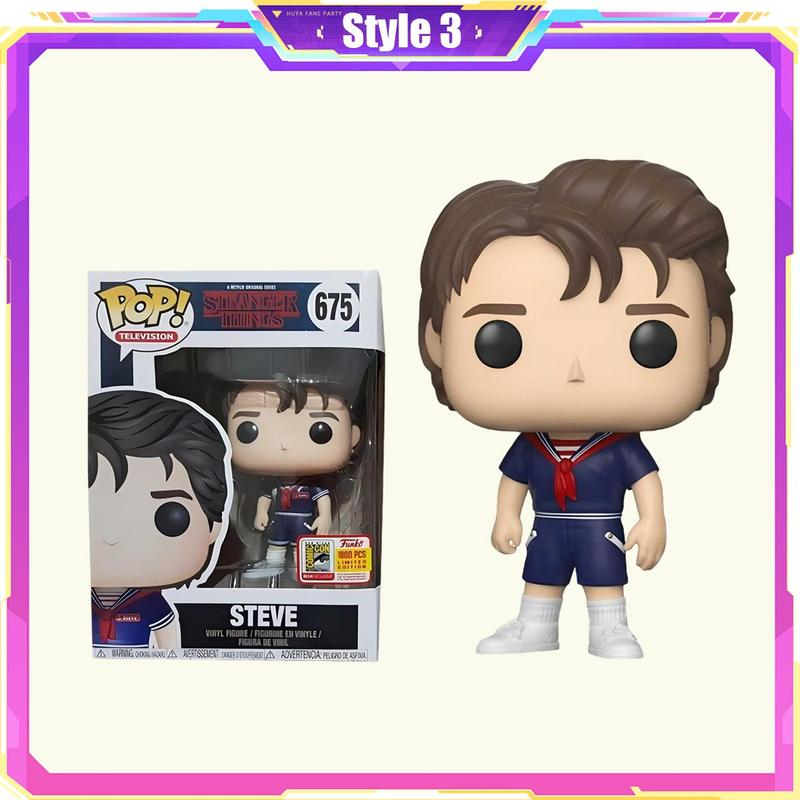 Stranger Things Series Funko Pop Style Q Version Action Figures, Collectible Figurines, Dustin Mike Steve Robin Collectible Toys, Perfect Gift for Fans