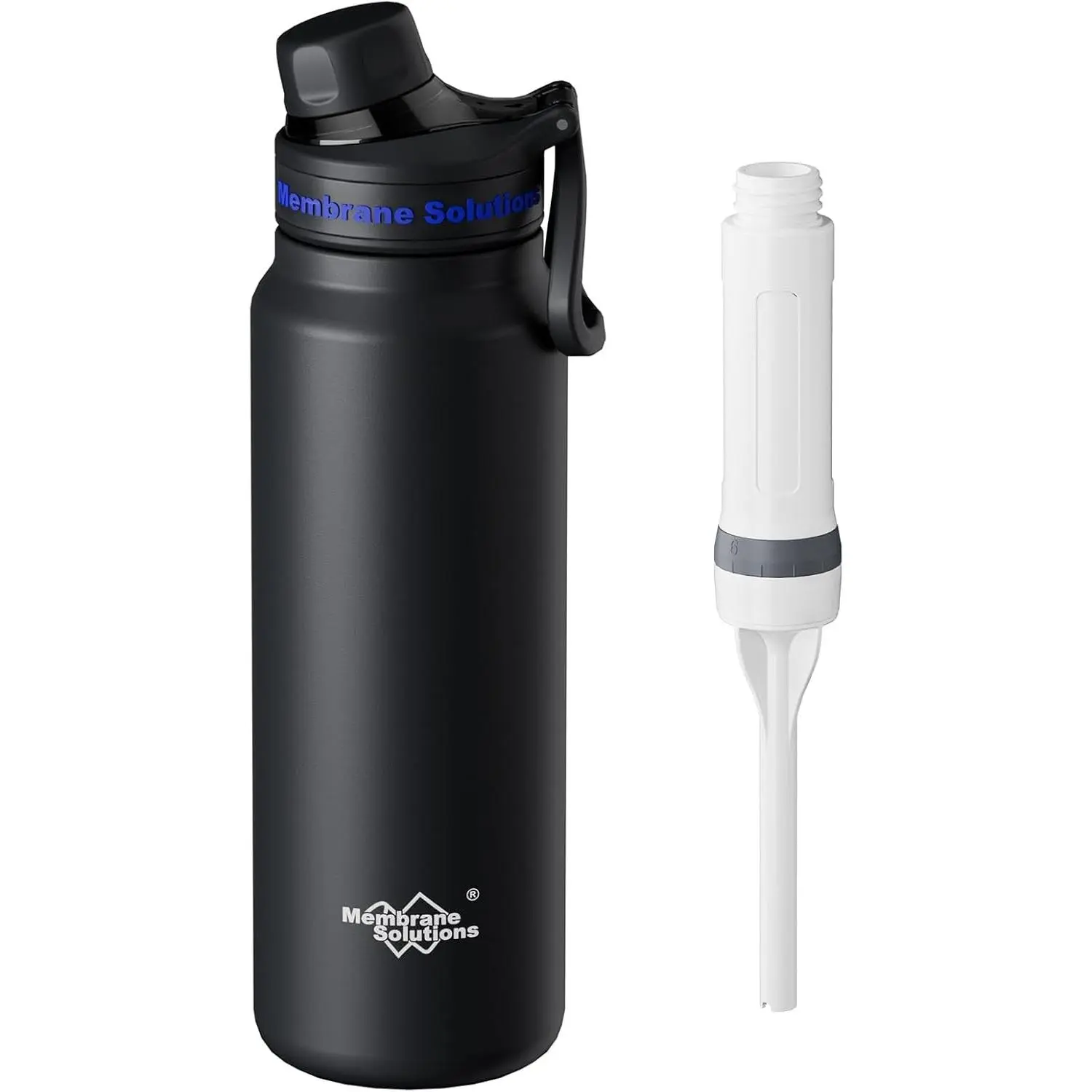 32oz Stainless Steel Filtered Water Bottle with Replaceable Filter Cartridge, Ideal for Camping, Hiking