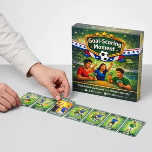 Goal-Scoring Moment Competitive Soccer Card Game for Game Night, Fast-Paced Tabletop Party Game Inspired by Real Soccer Actions with Dribble, Pass & Shoot Gameplay for Teens & Adults 14+
