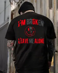 I’m Broken Leave Me Alone T-Shirt, Anti Social Dark Quote Tee | Edgy Graphic Hoodie | Gothic Sweatshirt.