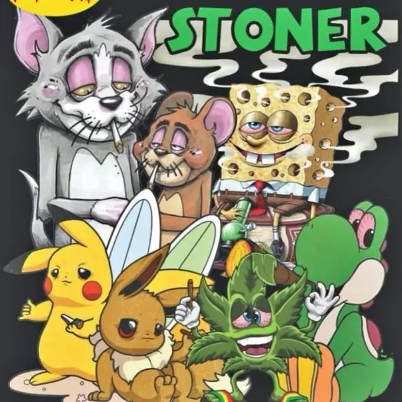 90s Cartoon Stoner English Adult Coloring Book - Limited Edition Activity Book, 50+ Thick Perforated Pages, Neon-Soaked Backgrounds, Nostalgic & Psychedelic Art, Anxiety Relief, Gag Gift for Cartoon Fans, 50+ Pages