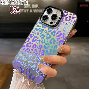 Phone Case for iPhone 16 Pro Max 15 Plus 14 13 12 11 XR XS with Cyber Leopard Pattern, Full Body Protection and Scratch Resistant PC Material, Smart Phone Cover as Gift
