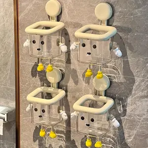 Cute Storage Solution Set, Bathroom Organizer & Kitchen Storage Box, Cosmetic Drawer, Toilet Paper Toothbrush Shaving Razor Holder, Toothbrush Holders