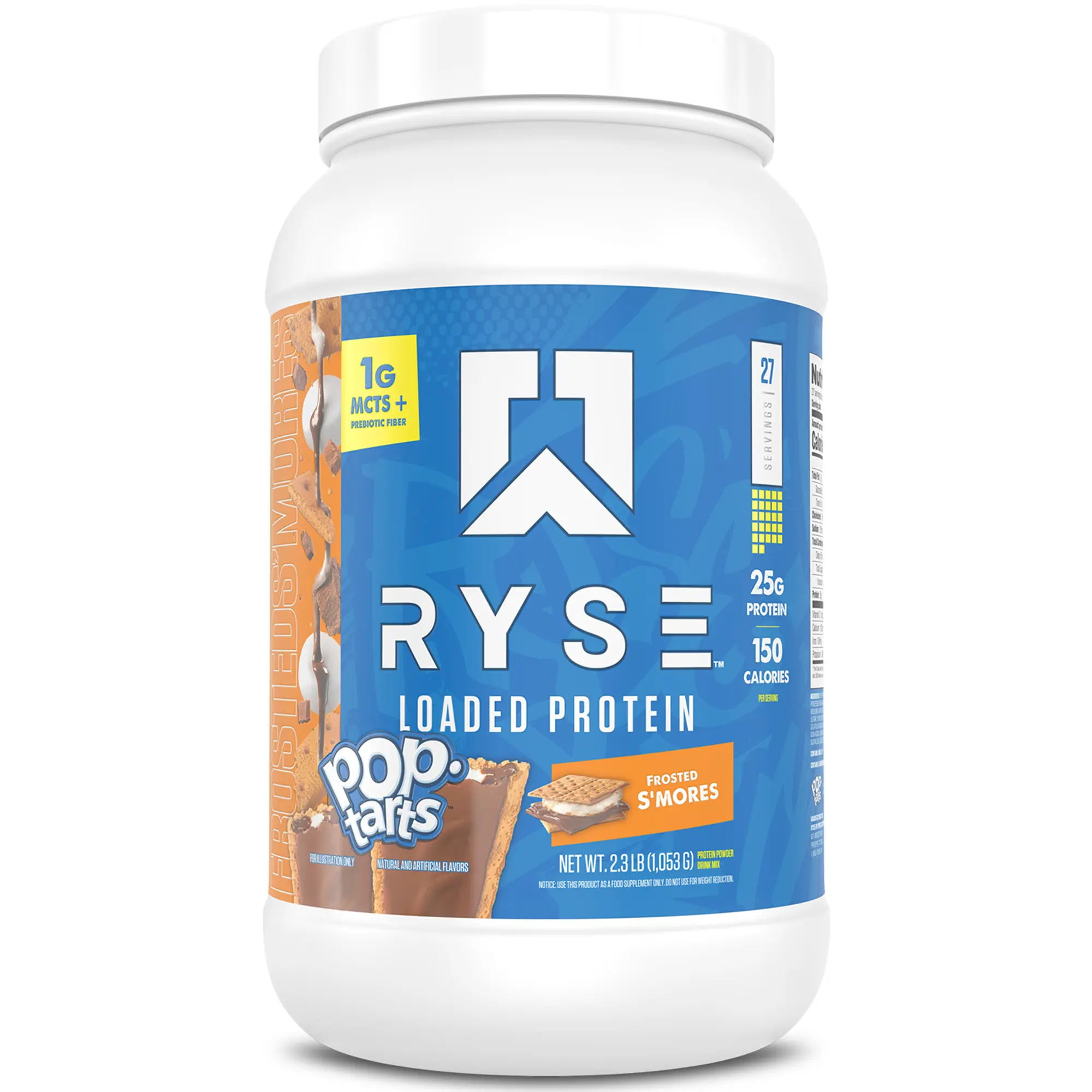 RYSE Loaded Protein Powder - 25g Whey Protein Isolate & Concentrate with Prebiotic Fiber & MCTs - Low Carb, Low Sugar, Digestive-Friendly