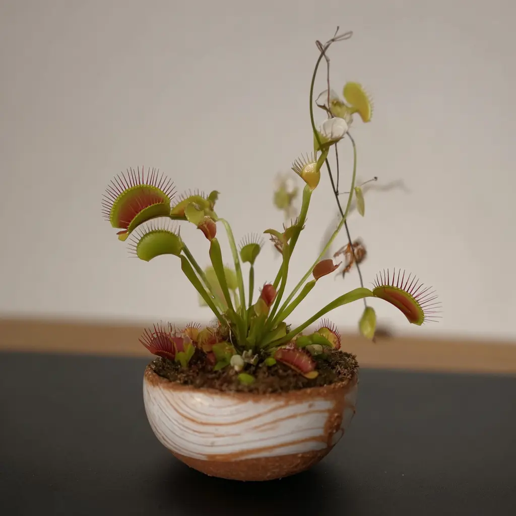 100 Venus Flytrap Flower Seeds - Unique Plant Species, Home Improvement Garden Supplies with Grow Bag, Full Sun Grow Plants for Gardening Enthusiasts