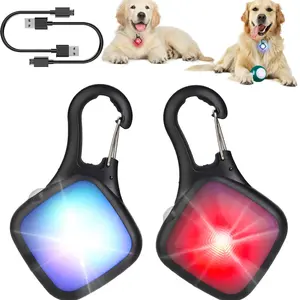 Rechargeable Dog Collar Light Set, Waterproof LED Night Walking Flashlight, 4 Modes for Running Cycling Camping (/)