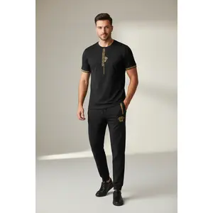 Imperial Luxe Two-Piece Set | Men's Short Sleeve Tee & Tapered Pant Set