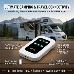 2026 Travel 4G WiFi Mobile Hotspot Wide Compatibility Portable 4G WiFi Hotspot Device 300Mbps Long Battery Life for Campervan
