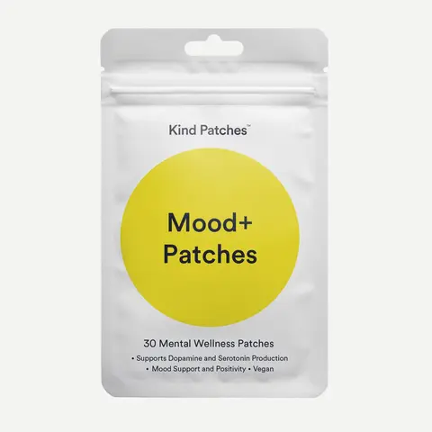 Kind Patches Mood+ Patches: 30 Mental Wellness Patches: Supports Serotonin Production, Mood Support and Positivity, Vegan