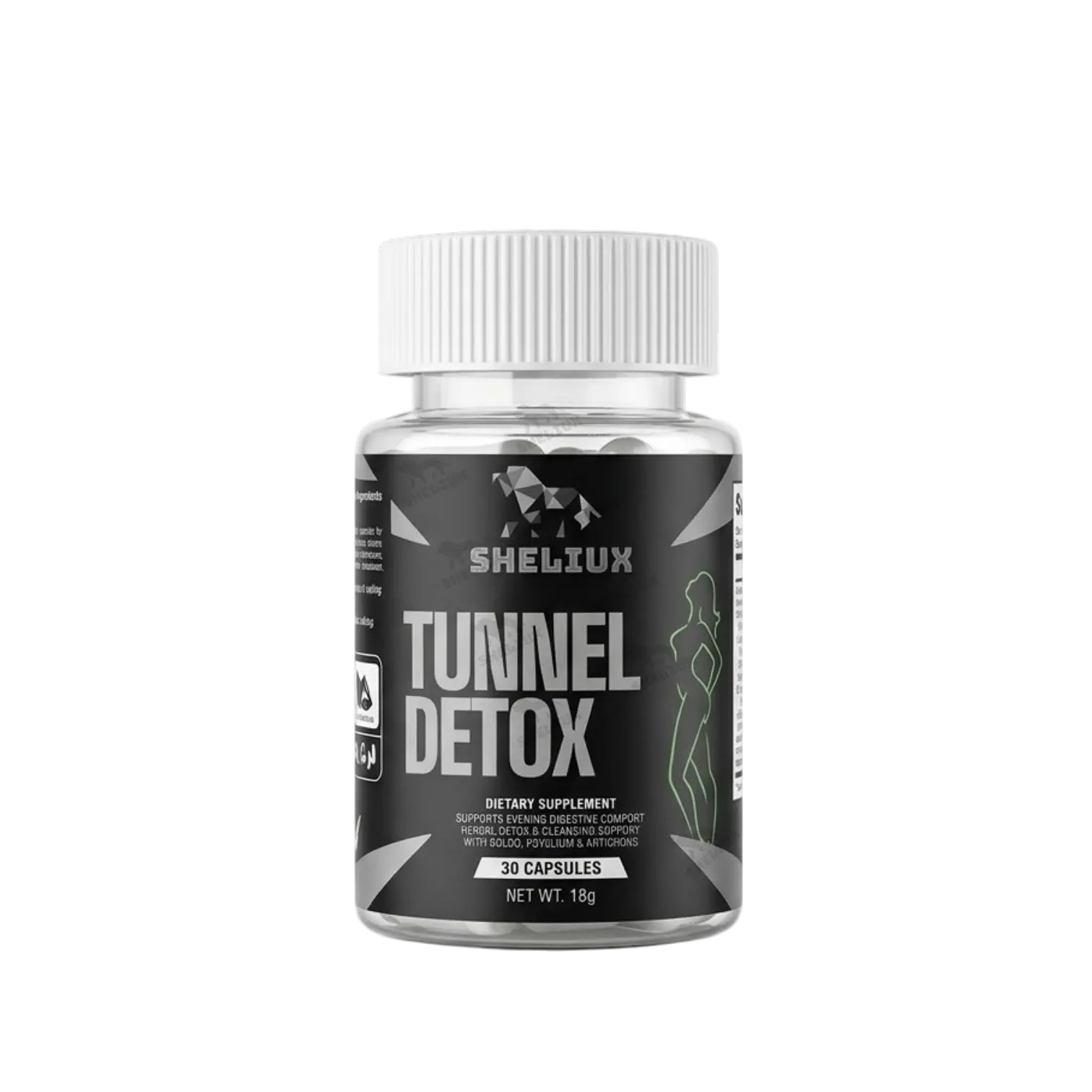 Sheliux - Tunnel Detox Fitness Supplement - 30 caps - Health Supplements