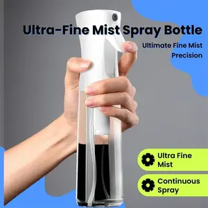 300ML High Pressure Continuous Automatic Fine Mist Spray Bottle, Refillable Design, Hair Styling Tool, Multi-Purpose Sprayer for Bathroom, Bedroom, Kitchen, Salon