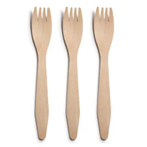 Natural Birch Eco-Friendly Disposable Dinner Forks