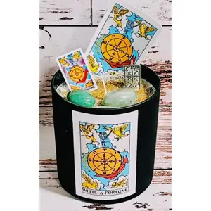 The Wheel of Fortune Tarot Card Soy Candle