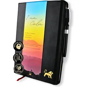 Guided CBT   Journal Kit for Mental   with Free Pen Included, Mindfulness Self Care Prompts, Gratitude & Habit , Wellness  Diary Notebook