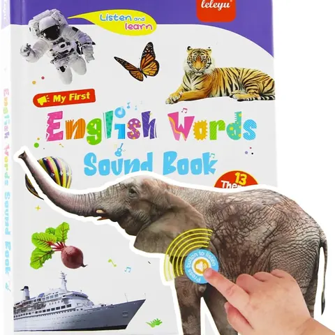 Educational Talking Interactive Toy Book Flash Cards - 300+ Words, 13 Themes, 6 Songs, Piano Keys, Animal & Airplane Sounds | Kids Toys Gift for Ages 0-9 | Halloween, Christmas, Birthday Presents