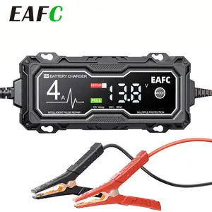 EAFC US Plug Multi-Protection Car Battery Charger 12V 4A Full Automatic Car Motorc Battery-Charger for Lead Acid