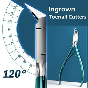 Professional Ingrown Toenail Clippers Stainless Steel Nail Clippers for Thick/Hard Nails, Double Spring Design, Precise Groove Trimming Tool for  Home Pedicure