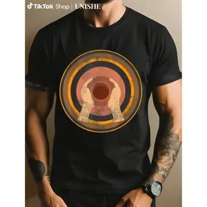 Men’s Ceramic Pottery Lover’s T-Shirt – Vintage Artist Print with Teapot and Wheel Design