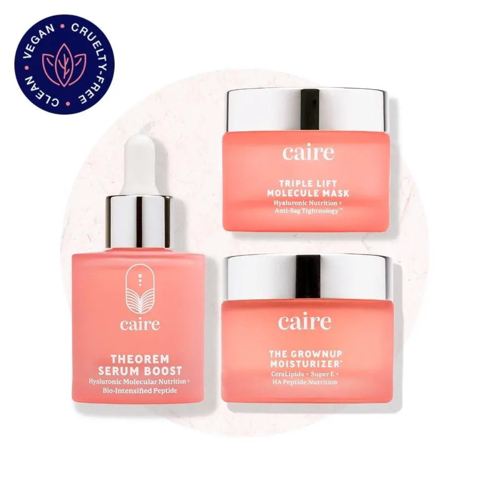 Full Size Trio: Theorem Serum Boost 30mL | 1oz + Triple Lift Molecule Mask 40 mL | 1.25oz + Grownup Moisturizer 50 mL | 1.7oz
