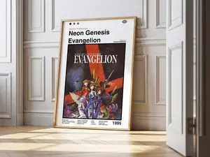 [UNFRAMED POSTER] Neon Genesis Evangelion Poster: Minimalist Anime Art Print