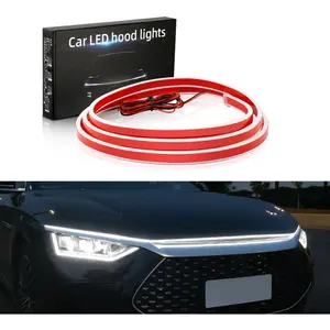 Hood Light Strip LED Car Truck Exterior DRL Lighting Bar 71 Inches White Waterproof Grill Dynamic Scan Start Up 12V