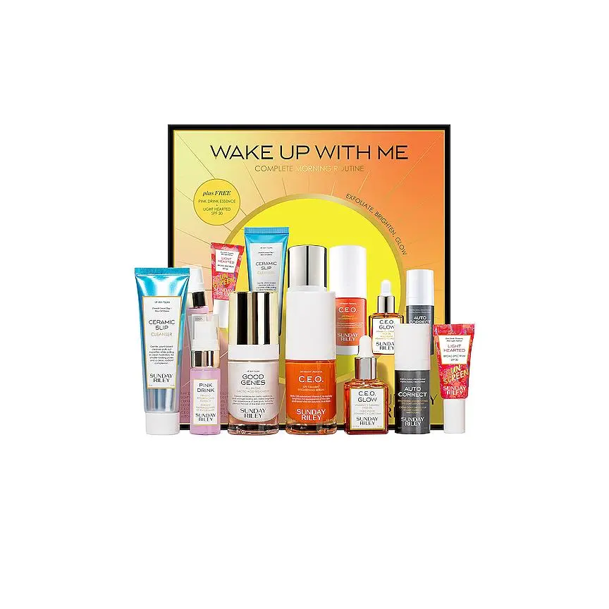 Sunday Riley Wake Up With Me Complete Brightening Morning Routine Set