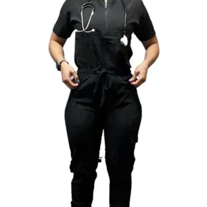 Nyah Collection Uniform Scrub Pants - Black, Comfortable, and Durable for Medical Professionals