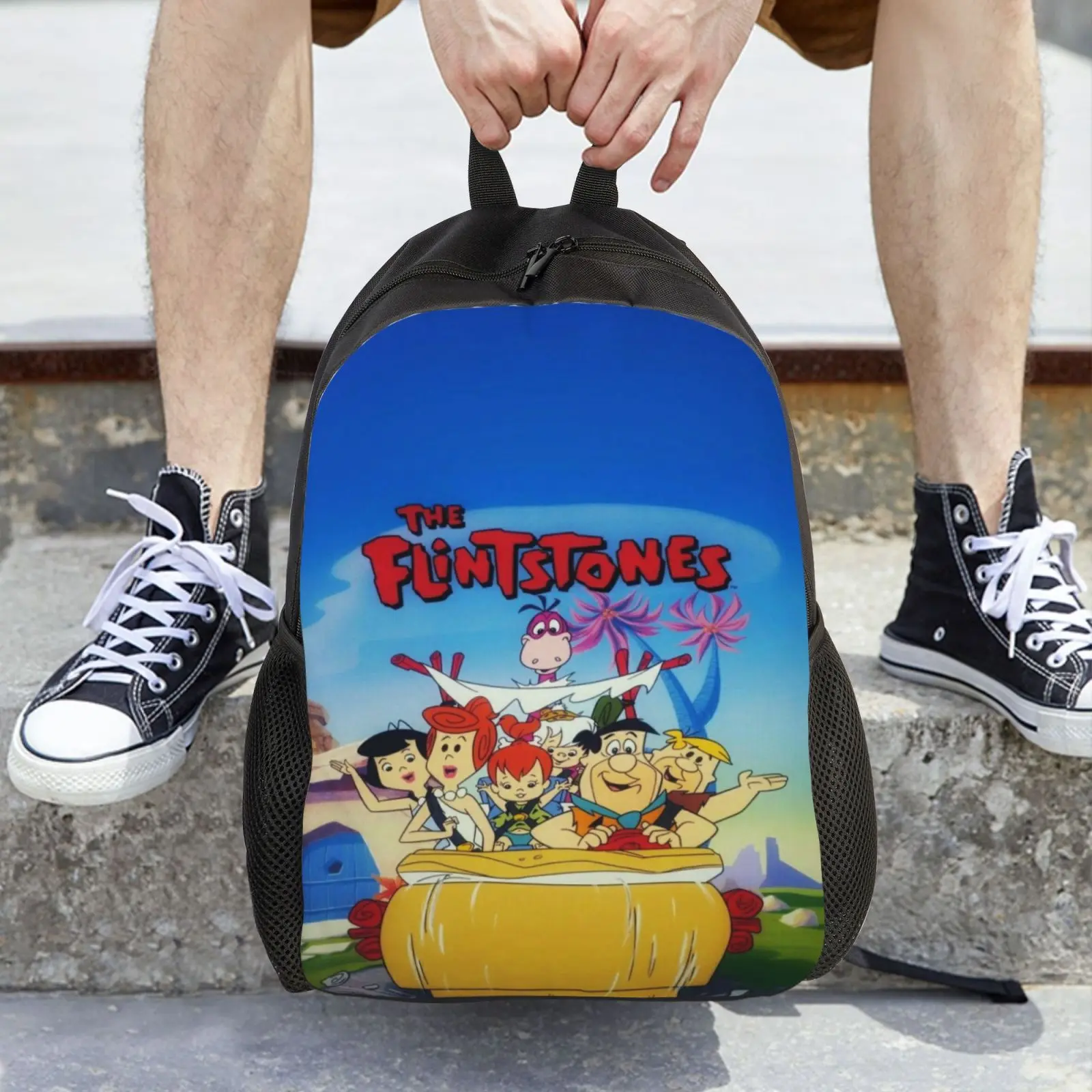 The Flintstones Backpack Gamer Large Capacity Bookbag The 