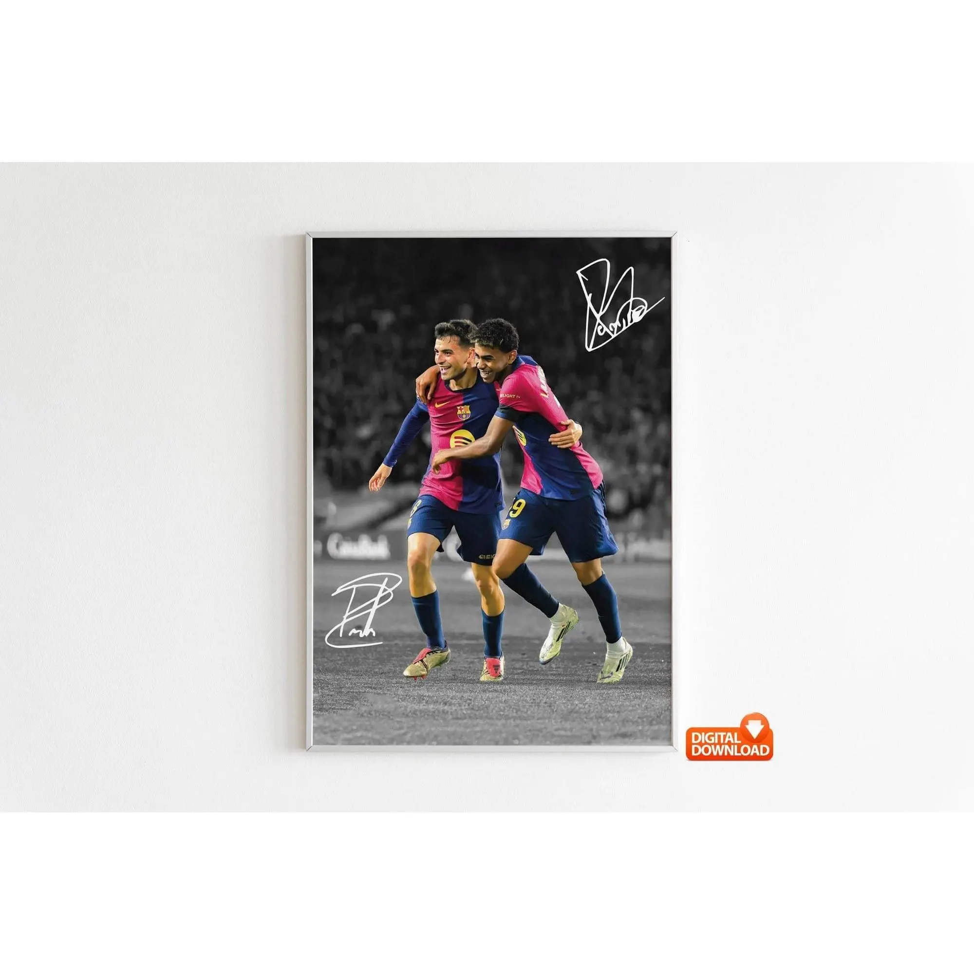 Lamine Yamal Poster, Pedri Poster, Signed Football Poster( Unframed - Print Only )