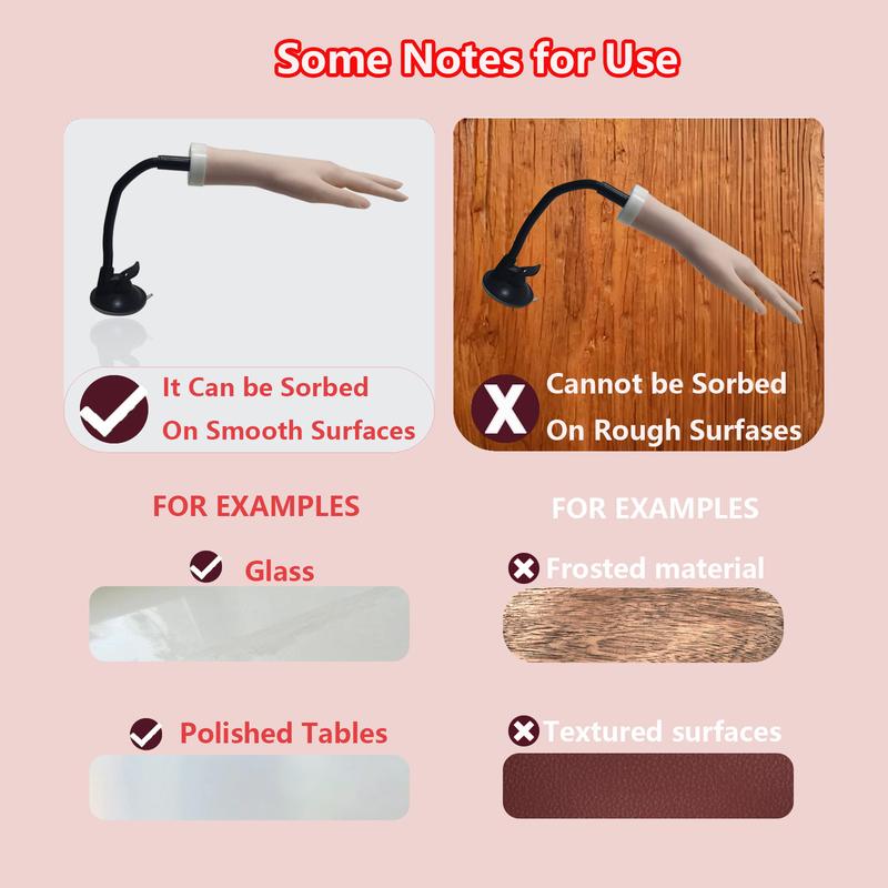 Practice Hand Kit for Nail Art, Acrylic Nails Training Tools for Tattooed Nail Jewelry and Manicure Practice, 48 pes nail jelly gel, 40 Acrylic Nails, Clipper, File, 15 Brushes and 120 Tips