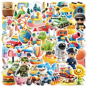 Building Blocks World Series Sticker, Cute Cartoon Sticker, Decorative Sticker for Scrapbook, Diary, Notebook, Water Bottle, Car