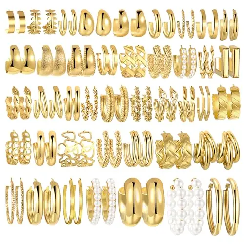 Gold 42 pairs chunky